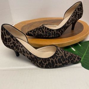 Peter Kaiser Leather Cheetah Print Heels NWOT